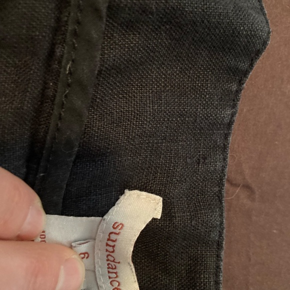 Wide Leg Cropped Black Linen Pants from Sundance Catalogue - Picture 5 of 15